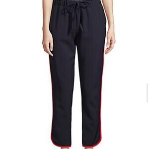 Renvy contrast-Trim Cropped Joggers